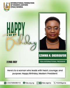 FIDA Nigeria Celebrates the Iconic Ezinwa N. Okoroafor on Her Birthday