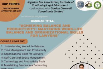 NBA-ICLE Partner to Host Virtual Training on Work-Life Balance