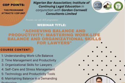 NBA-ICLE Partner to Host Virtual Training on Work-Life Balance