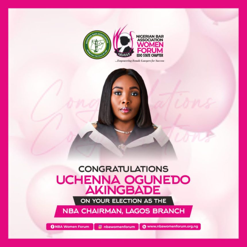 Uchenna Ogunedo Akingbade Makes History as First Female NBA Lagos Branch Chairman
