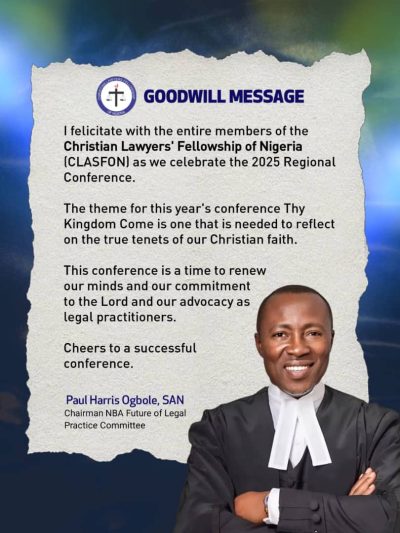 Paul Harris Ogbole, SAN, Celebrates CLASFON on 2025 Regional Conference