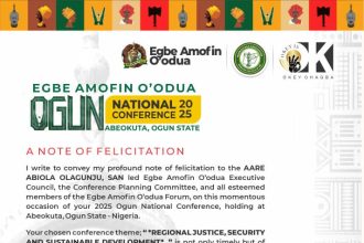EGBE AMOFIN O’ODUA NATIONAL CONFERENCE: OKEY OHAGBA SENDS FELICITATIONS, ADVOCATES MORE COLLECTIVE ACTION FOR REGIONAL STABILITY AND NATIONAL SECURITY