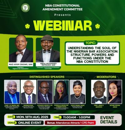 NBA Holds Landmark Constitutional Webinar as Lawyers Prepare for Historic Vote in Enugu