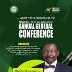 Abdul Mohammed, SAN to Speak on “You Must Set Forth at Dawn” at NBA-AGC 2025