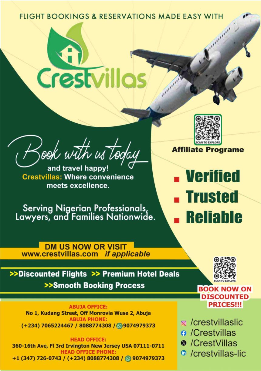 BREAKING: Crestvillas Slashes Flight Fares for NBA Annual Conference 2025 — Tickets Now ₦230,000