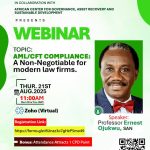 NBA Anti-Money Laundering Committee to Host Webinar on Compliance for Law Firms
