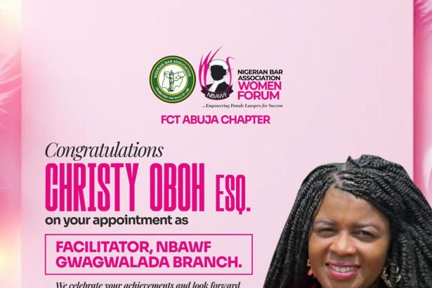 NBAWF Gwagwalada Branch Appoints Christy Oboh Esq. as Facilitator