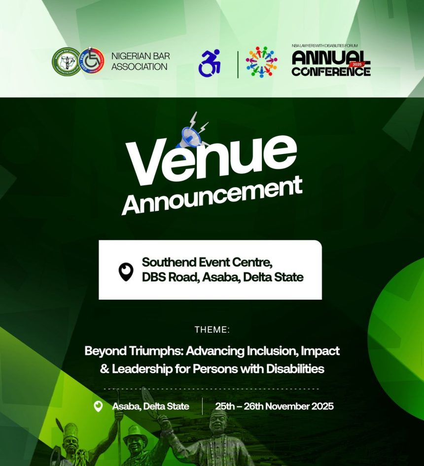 NBA Lawyers with Disabilities Forum Announces 2025 Annual Conference Venue in Asaba