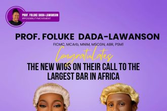 Prof. Foluke Dada-Lawanson Congratulates New Wigs, Urges Integrity and Service in the Legal Profession
