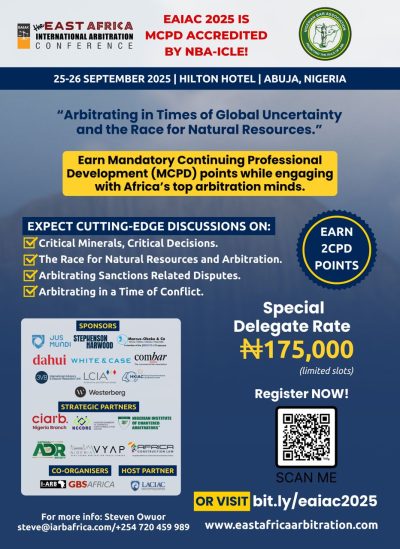 NBA–ICLE Partners with EAIAC 2025: Nigerian Lawyers to Earn 2 CPD Points