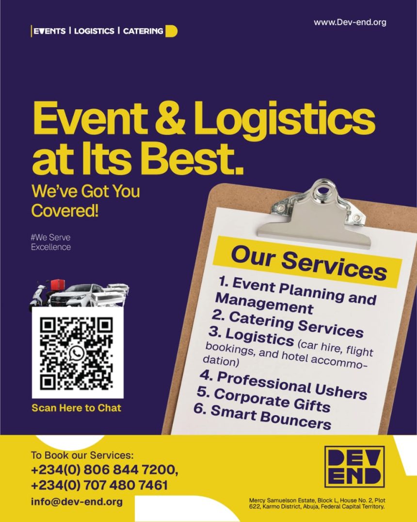 DEV-END: Redefining Event, Catering, and Logistics Excellence in Nigeria