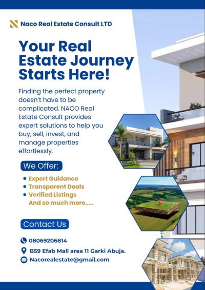 Smart Real Estate Investments Begin with NACO Real Estate Consult Ltd