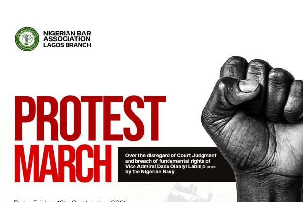 BARR. BARTH OKOYE ANICHE COMMENDS NBA LAGOS BRANCH ON PROTEST AGAINST NAVY’S DISREGARD OF COURT JUDGEMENT