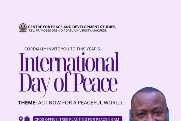 Chief Harris Ogbole, SAN, to Deliver Distinguished Personality Lecture on International Day of Peace at Rev. Fr. Moses Orshio Adasu University, Makurdi
