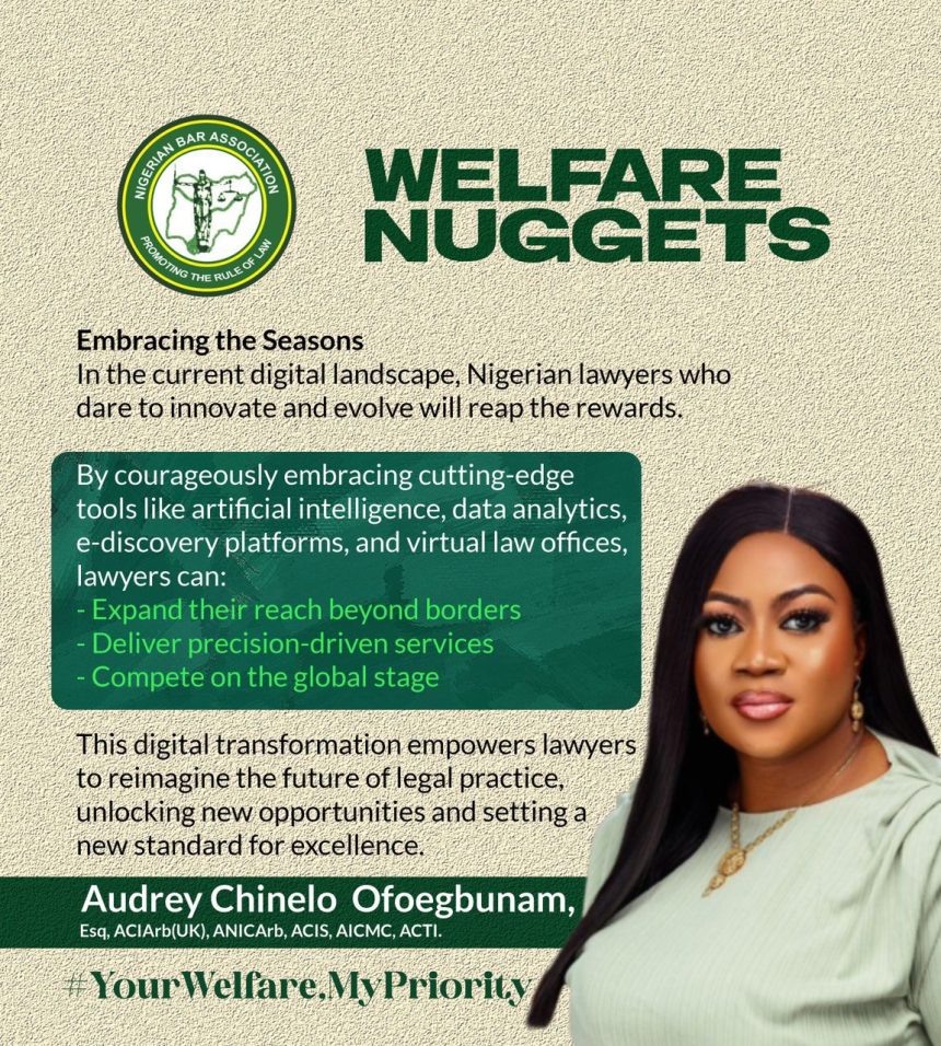 NBA Welfare Nuggets: Audrey Ofoegbunam Urges Lawyers to Embrace AI and Digital Innovation in Legal Practice