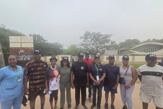 Professor Foluke Dada-Lawanson, who joined colleagues and friends in the early morning walk