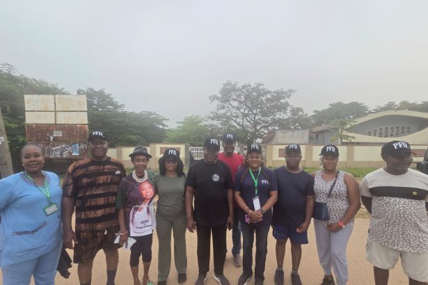 Professor Foluke Dada-Lawanson, who joined colleagues and friends in the early morning walk