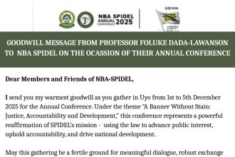 Championing Justice and Accountability: Prof. Foluke Dada-Lawanson’s Goodwill to NBA-SPIDEL 2025