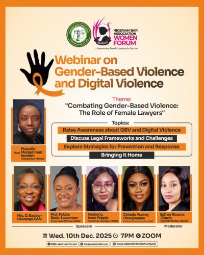 NBA WOMEN FORUM ANNOUNCES SPECIAL WEBINAR ON GENDER-BASED AND DIGITAL VIOLENCE