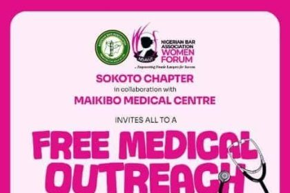 NBA WOMEN FORUM SOKOTO CHAPTER, IN COLLABORATION WITH MAIKIBO MEDICAL CENTER, TO HOST FREE MEDICAL OUTREACH FOR WOMEN LAWYERS