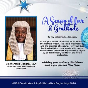 Chief Emeka Obegolu, SAN, Extends Christmas and New Year Message to the Bar