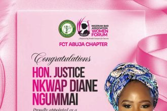 NBAWF FCT, Abuja Chapter Celebrates Hon. Justice Nkwap Diane Ngummai on Her Appointment as Plateau State High Court Judge
