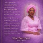 Prof. Foluke Dada-Lawanson Mourns Passing of Prof. Bola Eniola, First NBAWF Ekiti State Lead