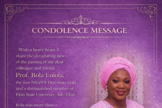 Prof. Foluke Dada-Lawanson Mourns Passing of Prof. Bola Eniola, First NBAWF Ekiti State Lead