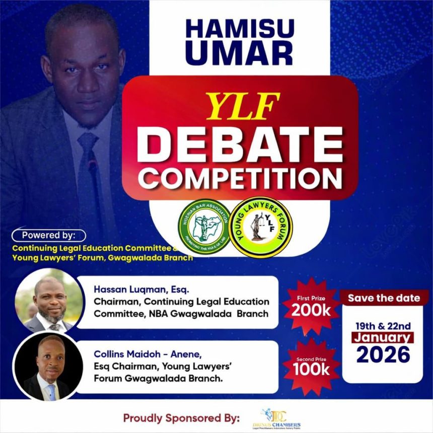 Dignus Chambers: NBA Gwagwalada Branch Launches Maiden Hamisu Umar (Khamis) Young Lawyers Debate Competition