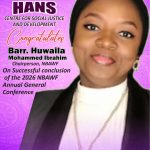 HANS CENTER LAUDS HUWAILA MUHAMMAD IBRAHIM AS 2026 NBAWF ANNUAL GENERAL CONFERENCE CONCLUDES IN KANO