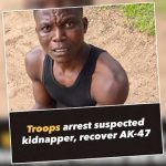 Nigerian Army troops / recovered rifle