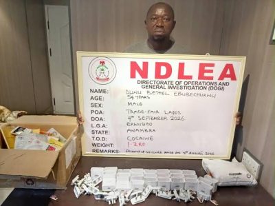 NDLEA Arrests Ex-Convict Over Saudi-Bound Cocaine