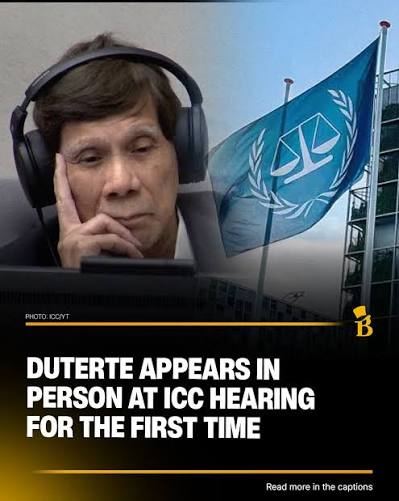 DUTERTE DUE AT ICC HEARING IN THE HAGUE TODAY