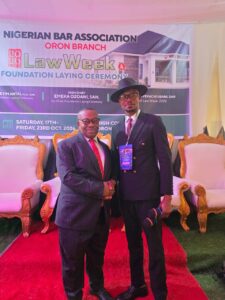 Ubani Calls for Unity, Accountability as NBA Oron Begins Bar Centre Project