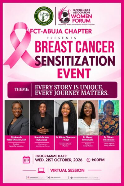 NBA Women Forum Abuja Holds Breast Cancer Awareness Event