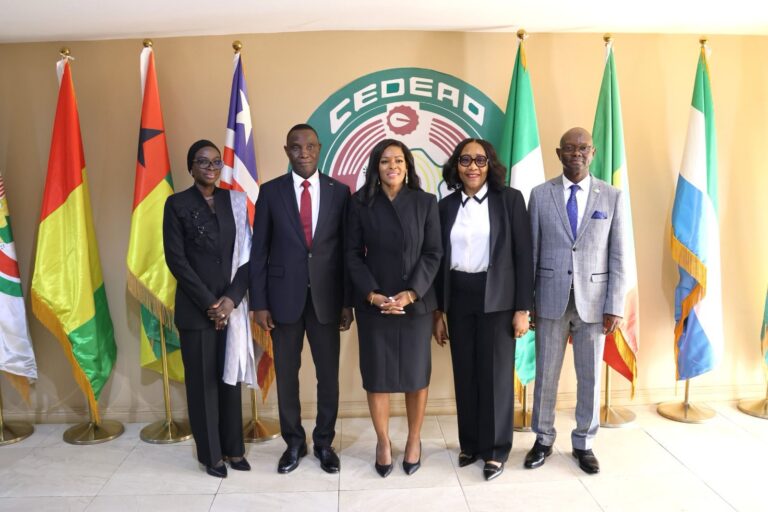 Justice Charlyne Brumskine and Justice Désiré Henri Aihou, newly elected ECOWAS Court leaders Use if the photograph shows both judges.