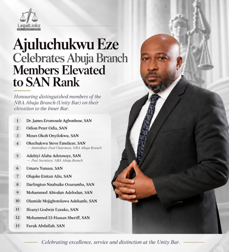 Ajuluchukwu Eze Celebrates Abuja Branch Members Elevated to SAN Rank