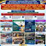NILDS AfCFTA Division anniversary graphic highlighting achievements under Professor Muhammed Tawfiq Ladan.