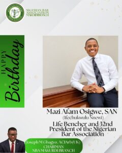 Happy Birthday To My Leader, Mazi Afam Osigwe, SAN