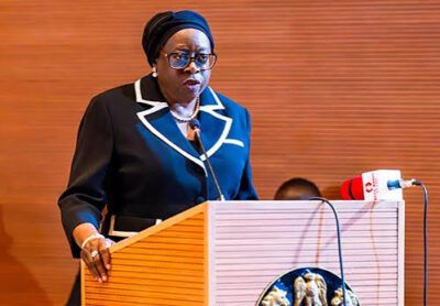 Chief Justice Kudirat Kekere-Ekun at a judicial training event.